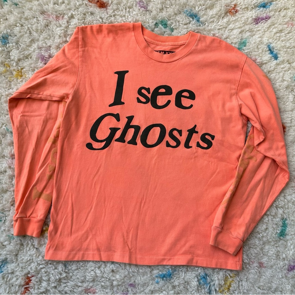 Cactus Plant Flea Market x Kids See Ghosts Long Sleeve Tee in Neon - Picture 9 of 9